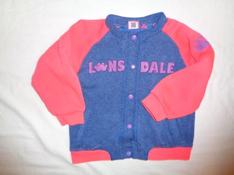 Nádherná modrooranžová propínací mikina 110/116, lonsdale,116