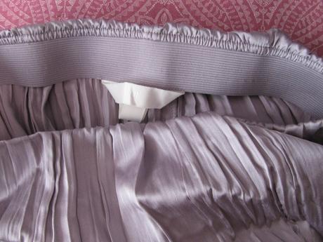 Letní lila maxi sukně s krčkovým efektem, h&m,s