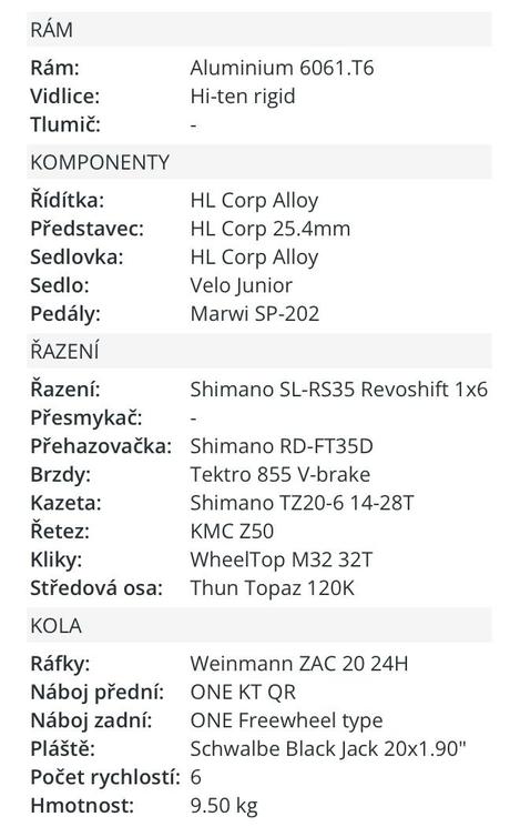 Dětské kolo superior 20", 20