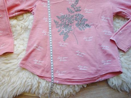 Růžové tričko dl. rukáv, 122