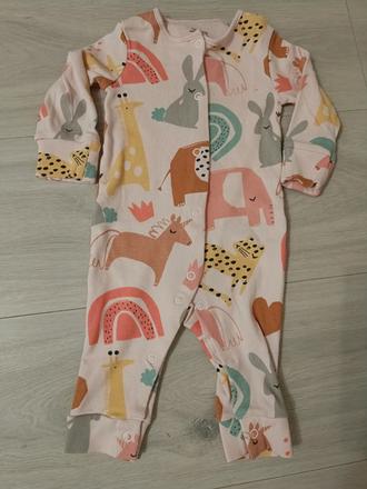 Růžový overal se zvířátky 68 next, next,68