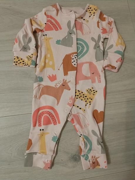 Růžový overal se zvířátky 68 next, next,68