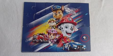 Dřevěné puzzle tlapková patrola 3x24 dílků v krabi,