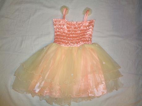 Krásné lososové společenské šaty 104/110, 104