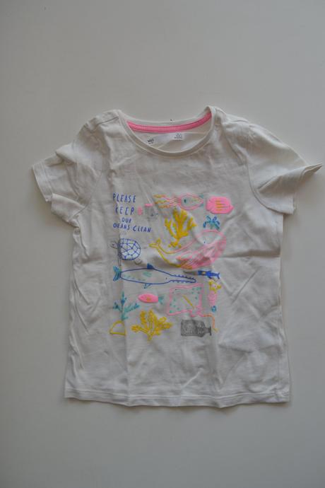 Bavlněné tričko s mořskými motivy 2ks, marks & spencer,116