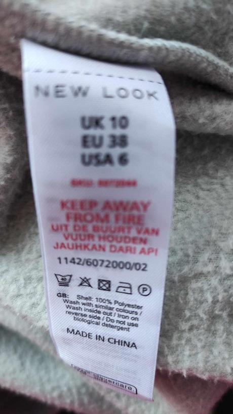 Bunda/sáčko fleece 38/uk10, new look,38