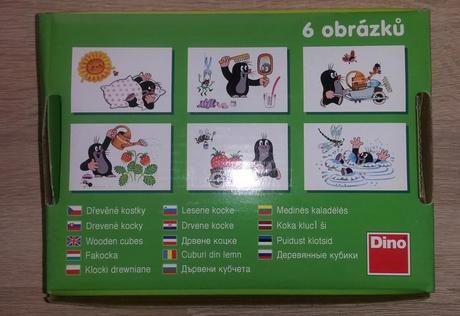 Dřevěné kostky s krtečkem,