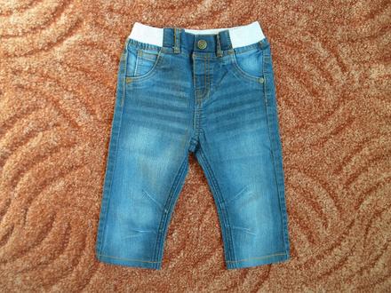 Modré kalhoty rifle džíny 3/4 kraťasy elasten, f&f,98