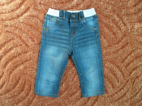 Modré kalhoty rifle džíny 3/4 kraťasy elasten, f&f,98