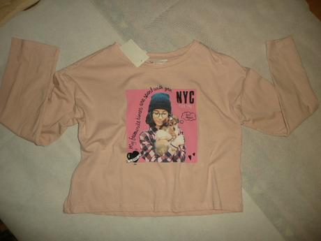Sportovní kroptop tričko nyc pes  h&m 12/14 let, h&m,158 / 164