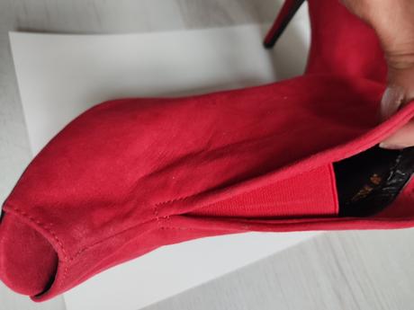 Červené boty na podpatku, jenny fairy , velikost 3, 38