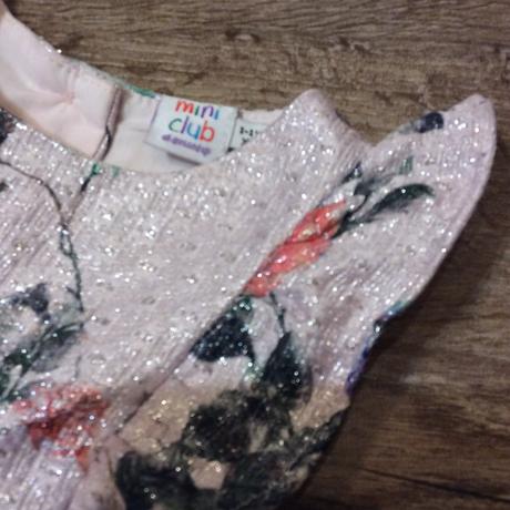 Slavnostní třpytivé šaty s květy, miniclub,86