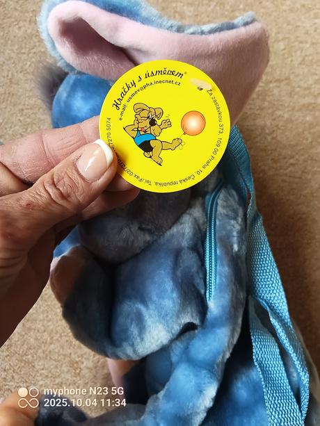 Batoh modrý slon "hračky s úsměvem", 