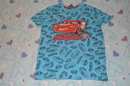 122 128 disney cars bavlněné tričko s potiskem, disney,122