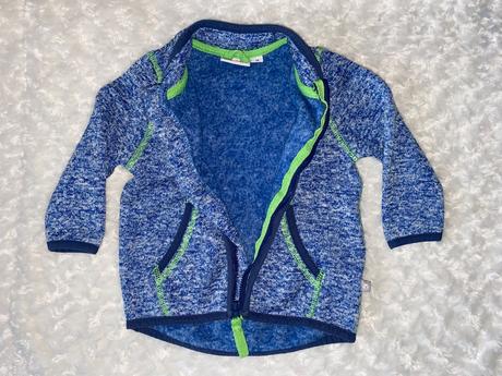 Modrá pletená fleecová mikina liegelind, 74