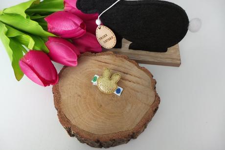 Velikonoční - jarní sponka se zajíčkem,