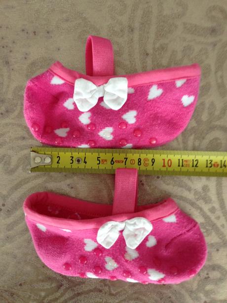 Letní balerínky capáčky růžová s mašlí protiskluz , 20