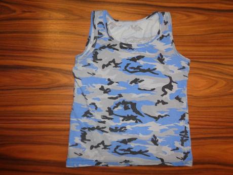 Šedomodré maskáčové tílko, etam,140