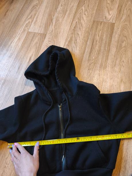 Černá crop mikina xs-m, 158/164, 164