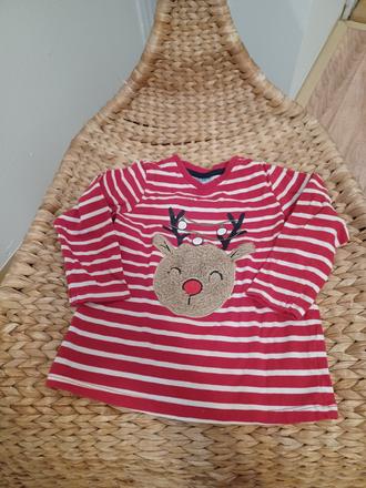 Pruhované tričko na vánoce sobík, pepco,98