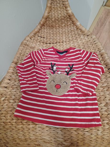 Pruhované tričko na vánoce sobík, pepco,98