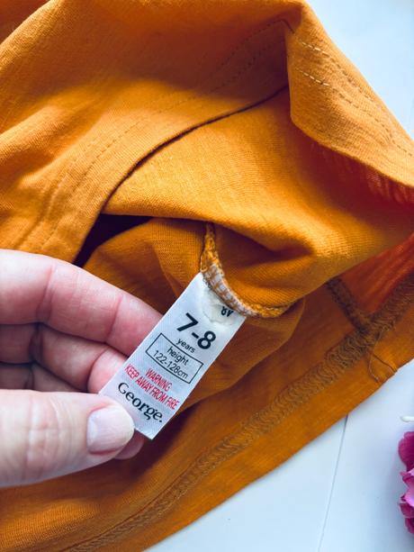 Triko oranžové- v.7/8 let, george,128