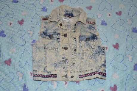 128 lindex džínová vestička plísňový efekt, lindex,128