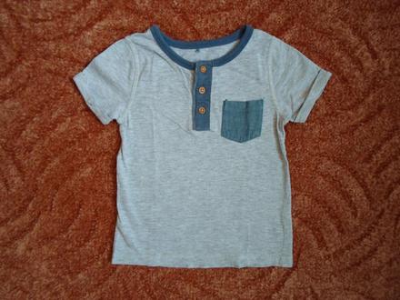 Šedé tričko triko krátký rukáv, george,104