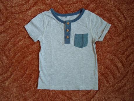 Šedé tričko triko krátký rukáv, george,104