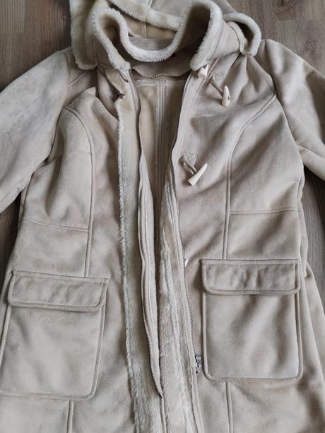 Dámský kabátek s kožíškem vel 46, c&a,xxl