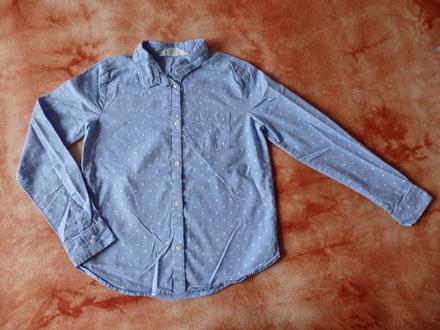 Modrá košile s hvězdičkami, halenka, h&m,140