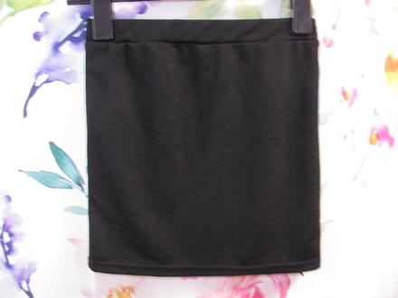 Dívčí elastická černá minisukně, 128