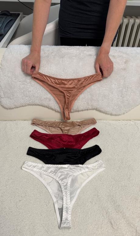 Dámská saténová tanga set 5 ks vel. xl, xl