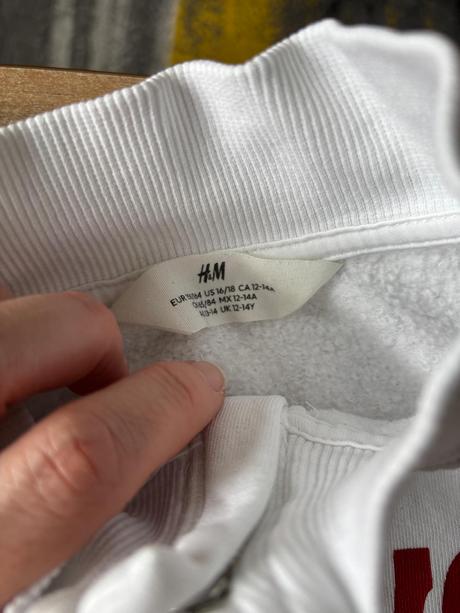 Bílá mikina hm, h&m,158