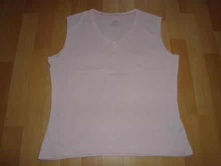 Tričko bez rukávů - sv. růžové, vel. l, authentic,l