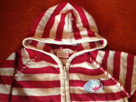 Dívčí svetr nášivka, proužky vel. 80 - 86, next,80