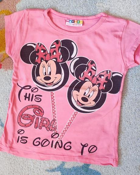 Dětské růžové tričko s minnie, vel. 86-92, 86