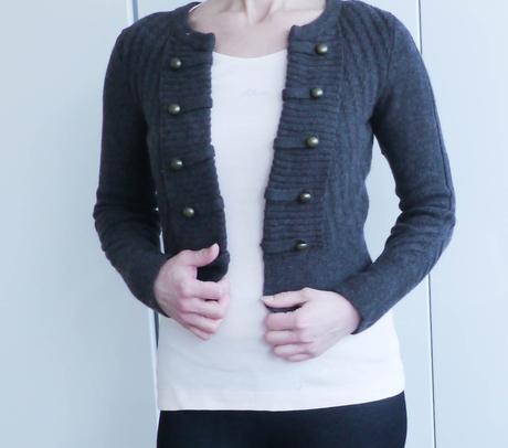 Svetrik kratky hnedy h&m vel.xs, h&m,xs