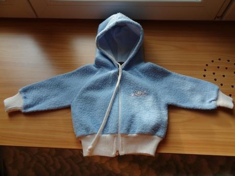 Vel. 74/80, dětská teplejší mikina, kabátek na zip, 80
