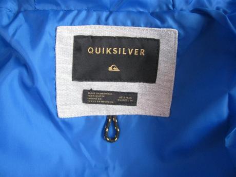 Tmavě modrá prošívaná bunda s kapucí-quiksilver, quiksilver,m