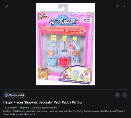 Shopkins vybavení pokojíčku, 