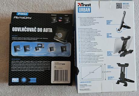 Držák na tablet do auta na opěrku hlavy+odvlhčovač, 