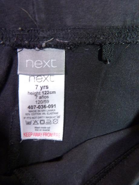 Černé legíny vel.7 let, next,122