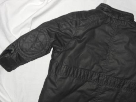 Luxusní černá přechodová bunda s páskem, 80