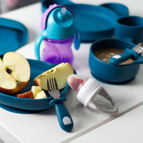 Jídelní silikonová sada panda, 