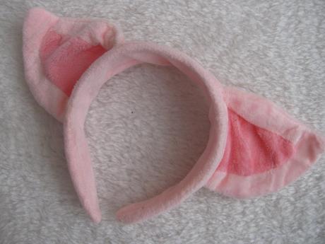 Karneval-krásná plyšová čelenka prasátko, 