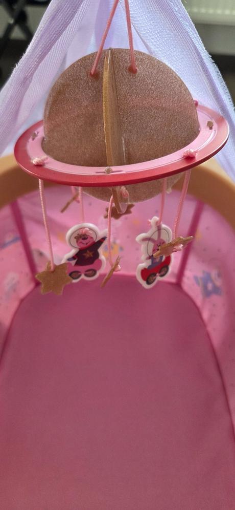 Baby born postýlka na kolečkách pro panenku, 