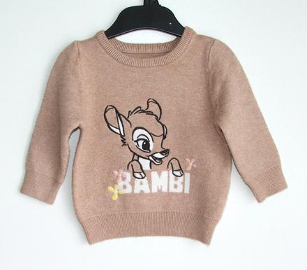 Z196 dívčí svetr s bambi vel. 68, disney,68
