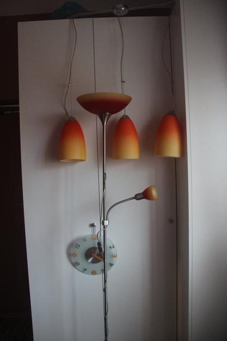 Lustr, lampa, hodiny, 