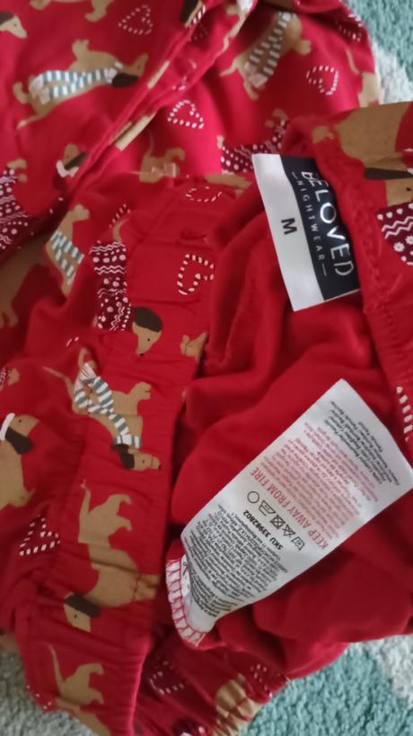 Bavlněné pyžamové kalhoty vánoční s pejsky, s